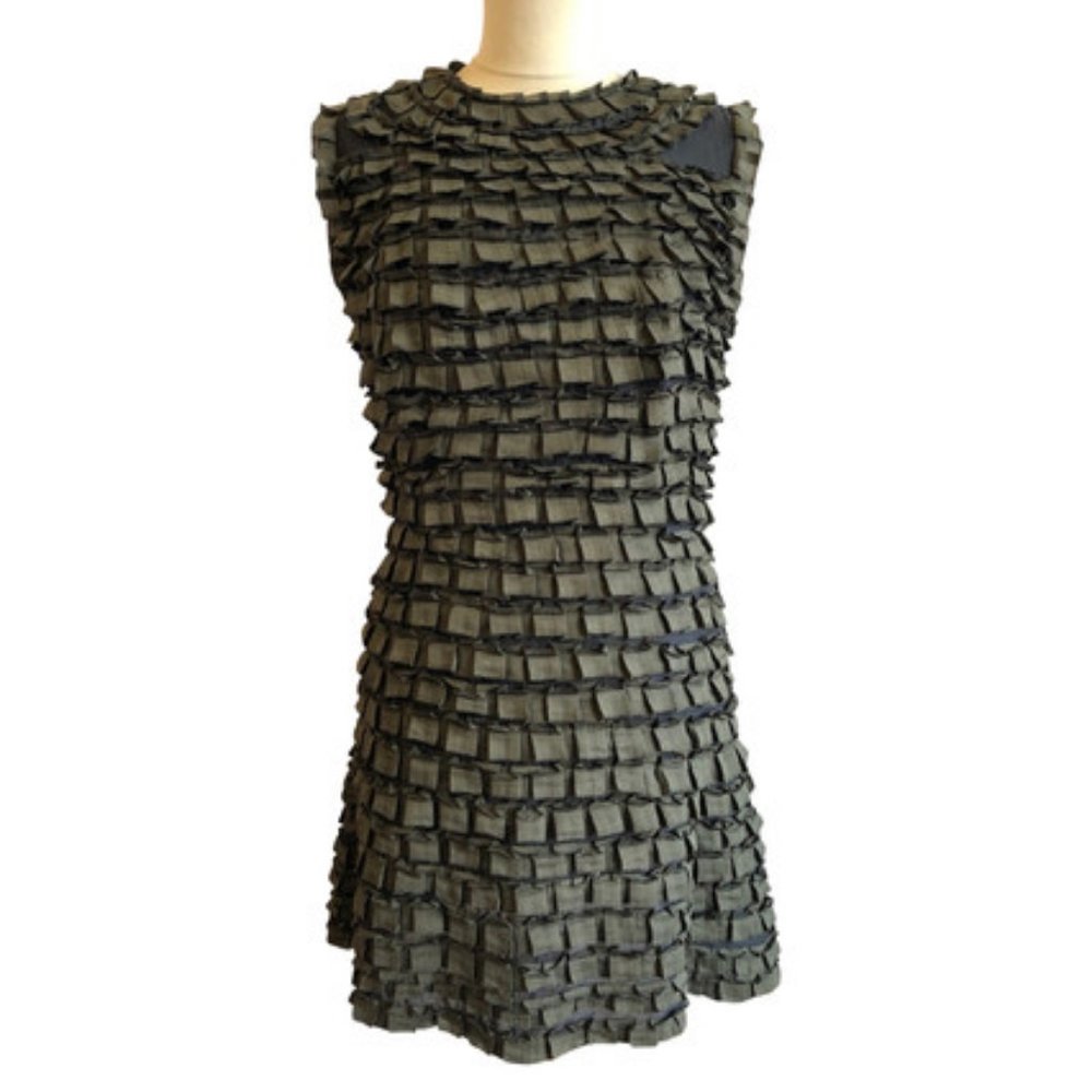 Sandro women's sleeveless olive green mini dress size 2/Small